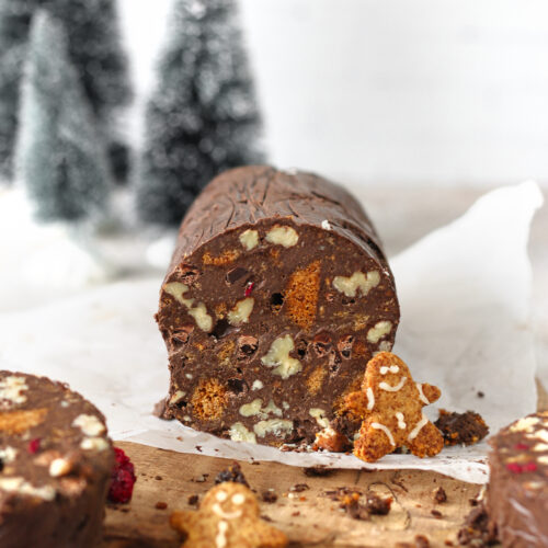 koolhydraatarme chocolade boomstam massief