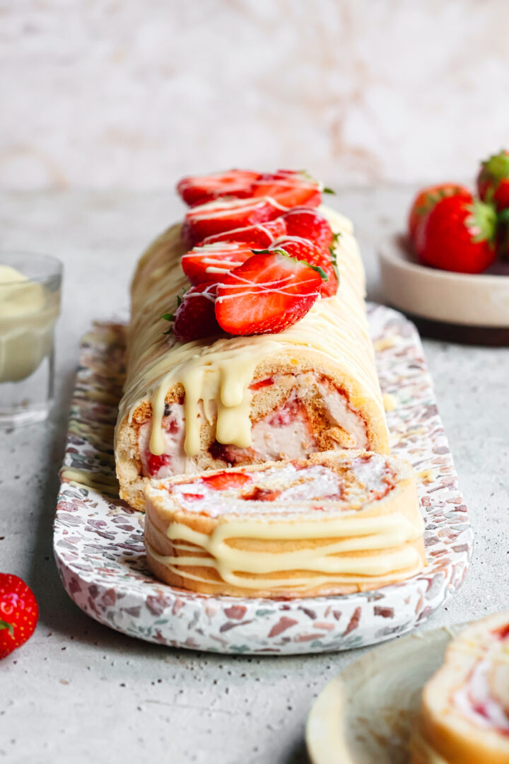 Koolhydraatarme aardbeien cakerol